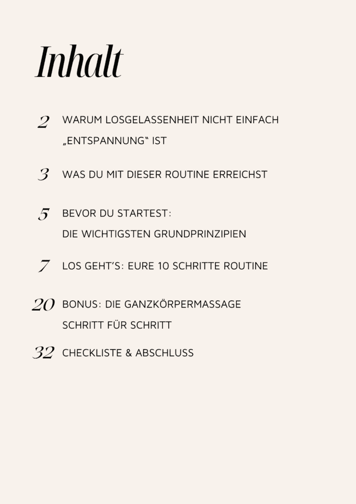Inhaltsverzeichnis EquiFlow Start